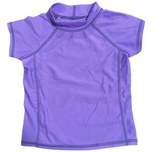 Lands’ End Rash Guard Swim Shirt Short Sleeve Girl’s 2T Purple